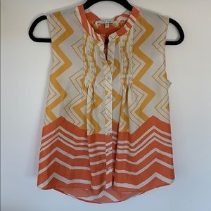 Collective Concepts Sleeveless Pleated Blouse